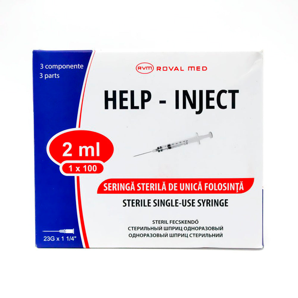 Seringa 2ml cu ac (helm)