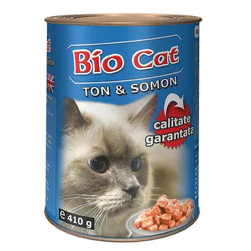 HRANA UMEDA PENTRU PISICI BIO CAT SOMON/TON 410GR