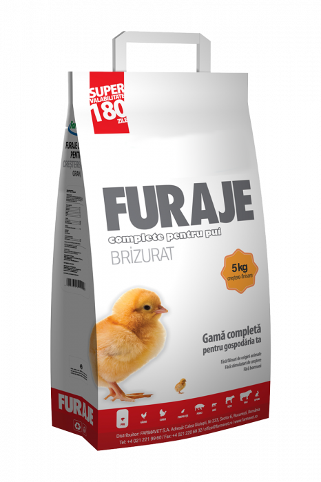 FURAJ COMPLET PENTRU PUI START-CREȘTERE/BRIZURAT 5kg