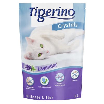 Tigerino Crystals Lavandă Nisip pentru pisici