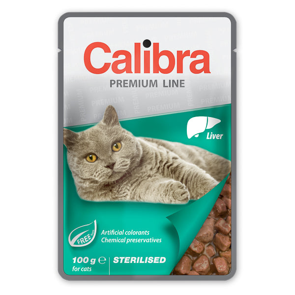Calibra Cat Pouch Premium Sterilised Liver 100 g