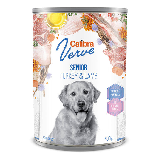 Calibra Dog Verve GF Senior Turkey and Lamb 400 g conserva