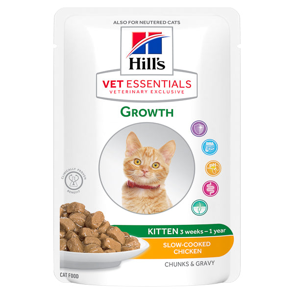 Hills Vet Essentials Feline Kitten Chicken 12 x 85 g (plicuri)