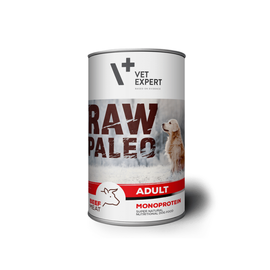 HRANA UMEDA PENTRU CAINI, RAW PALEO ADULT, VITA,CONSERVA MONOPROTEICA, 800 G