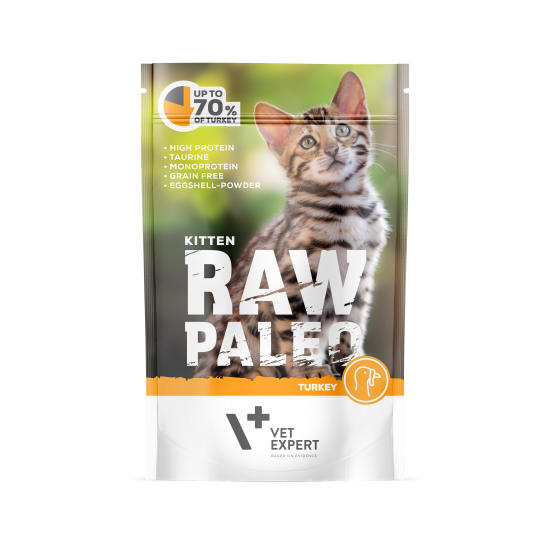 RAW PALEO KITTEN, CURCAN, 100 G
