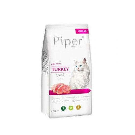 HRANA USCATA PENTRU PISICI PIPER ADULT, CARNE DE CURCAN, 3KG