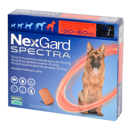 Nexgard Spectra Dog XL (30-60 kg) 150 mg/30 mg x 3 Tablete