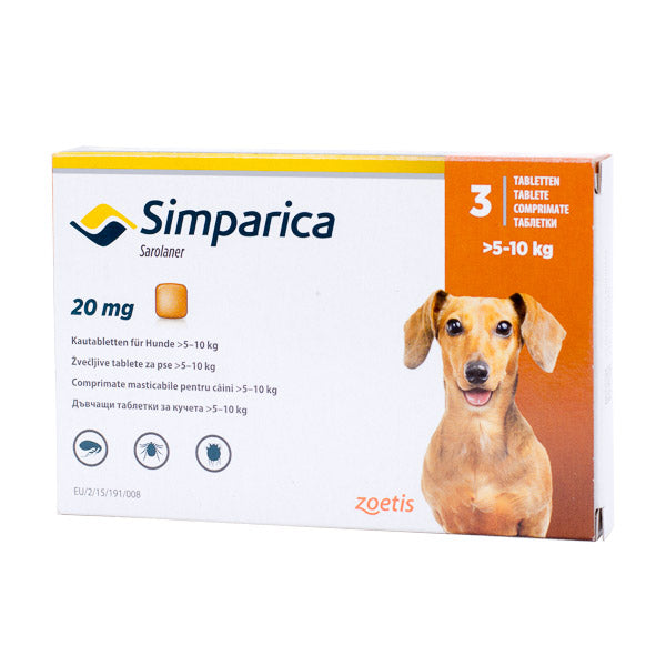 Simparica 20 mg 5-10 kg x 1 tableta