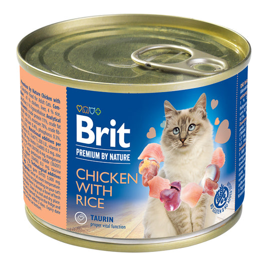 Brit Premium By Nature Cat Chicken With Rice 200 g