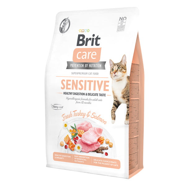 Brit Care Cat GF Sensitive Healthy Digestion and Delicate Taste 2 kg
