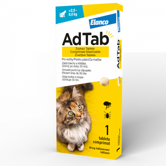 AdTab Cat 48MG (>2,0–8,0 kg) - 1 tabletă