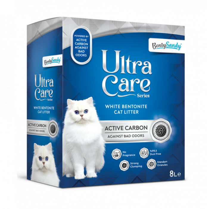 Asternut Igienic Ultra Care Carbon Activ pentru Pisici 8L