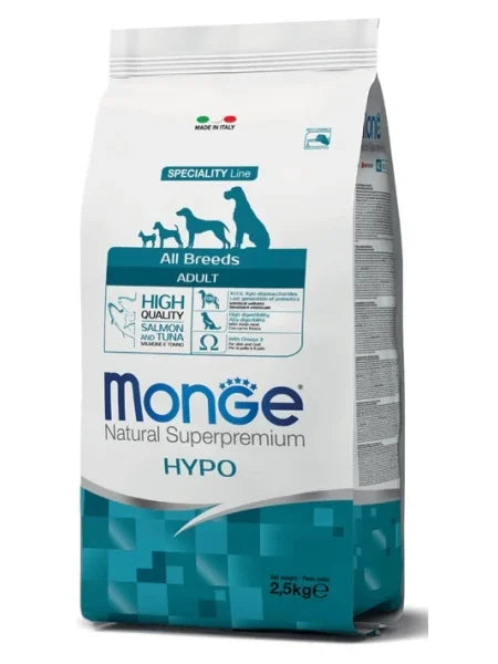 MONGE ADULT HYPOALLERGENIC SOMON & TON 2.5 KG