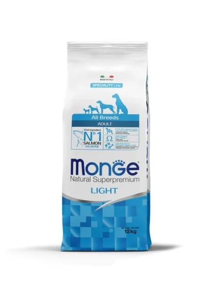 MONGE ADULT LIGHT SOMON SI OREZ 12 KG