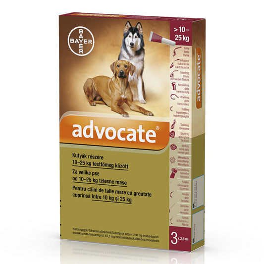 Advocate Dog 10-25 kg x 3 pipete