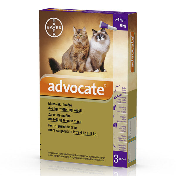 Advocate Cat 4-8 kg x 3 pipete