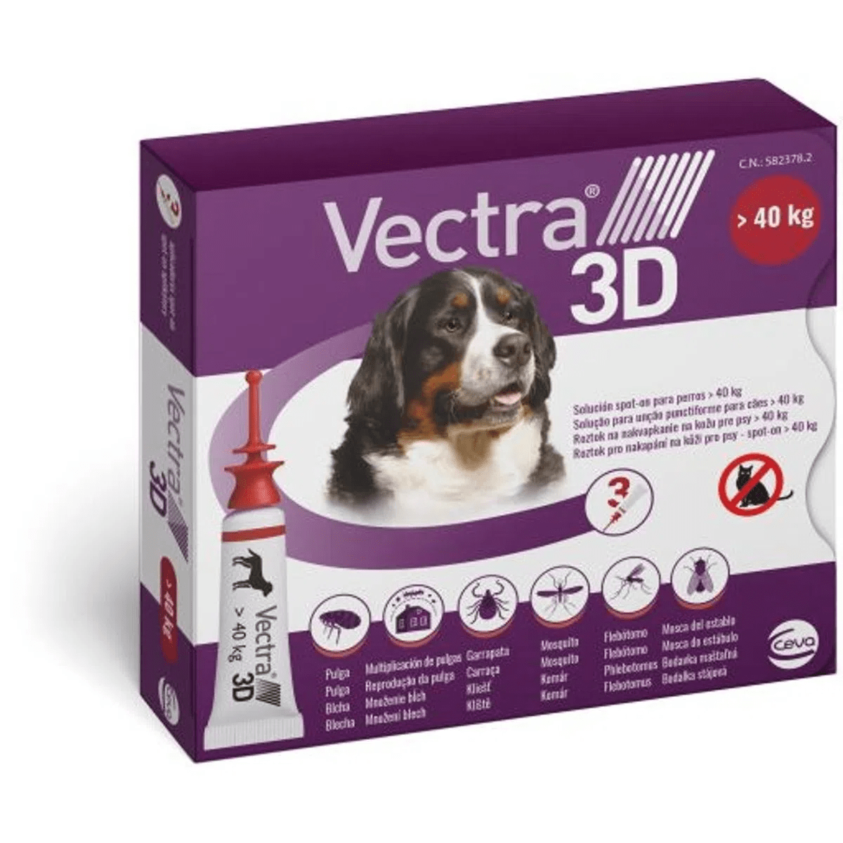 Vectra 3D +40 kg, solutie spot-on x 8 ml