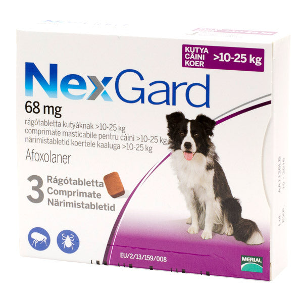 Nexgard Dog L (10-25 kg) 68 mg x 3 tablete