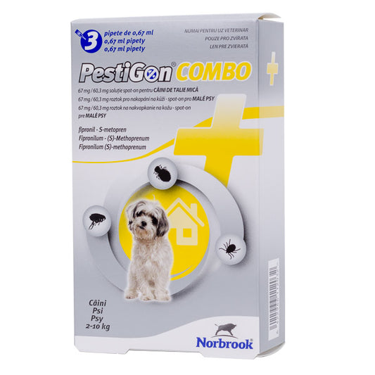 PestiGon Combo Dog S 67 mg/60,3 mg x 3 pipete