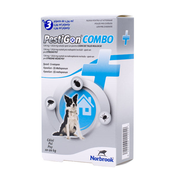 PestiGon Combo Dog M 134 mg/120,6 mg x 3 pipete