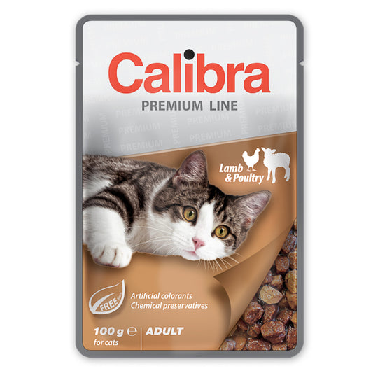 Calibra Cat Pouch Premium Adult Lamb and Poultry 100 g