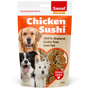 Sanal Dog Chicken Sushi Doypack 80 g