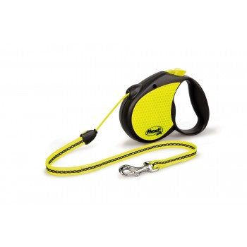 Lesa pentru caini Flexi Neon reflectorizanta cu snur S 5M