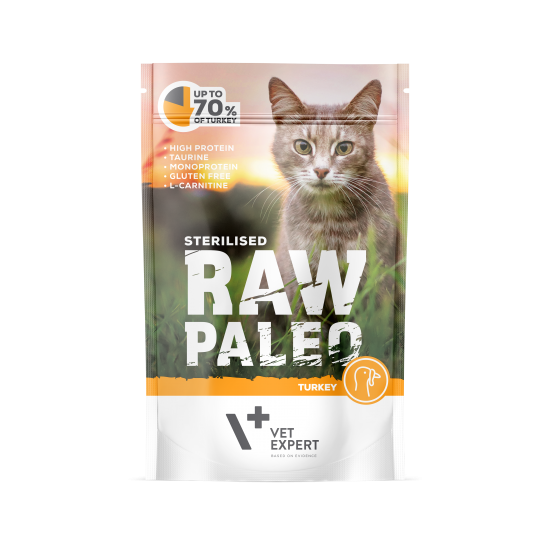 RAW PALEO CAT, STERILISED, VITA, 100 G