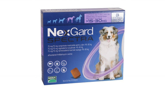 Nexgard Spectra Dog L (15-30kg) 75 mg/15 mg x 3 tablete