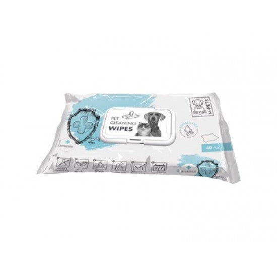 SERVETELE ANTIBACTERIENE M-PETS, 15X20 CM, 40 BUC